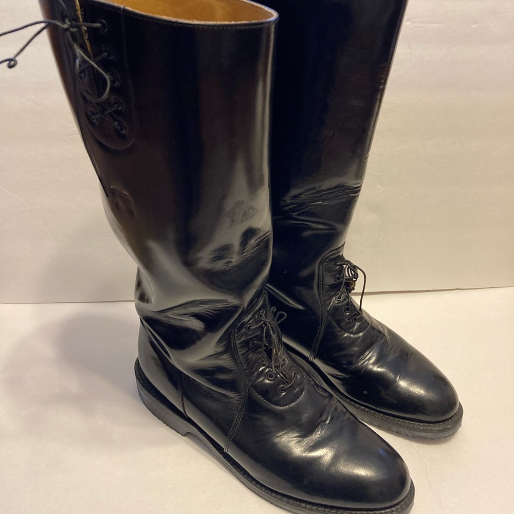 Chippewa Men's 17" 27950 Polishable Motorcycle/Trooper Boots Black Leather